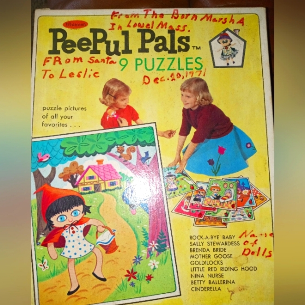 Whitman PeePul Pals 9- Children Puzzles -1967